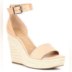 Women’s Ankle Strap Suede Platform Espadrille Wedge Sandals